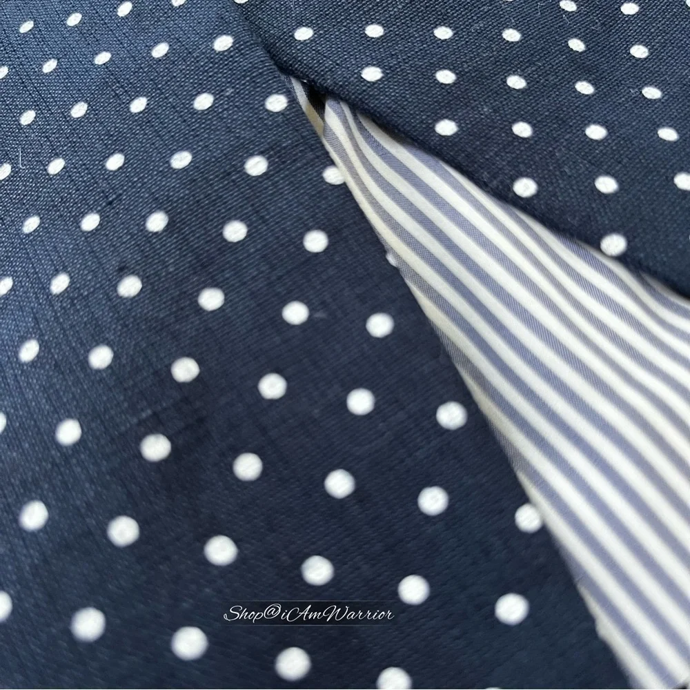 J.Crew navy Regent one button micro polka dot blazer *shop@iamwarrior
